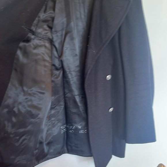Wool Navy Blue Vintage Military Jacket - Picture 7 of 10